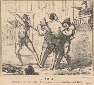 I Napoli: Lad os se, jeg gør ham nåde... af Honoré Daumier