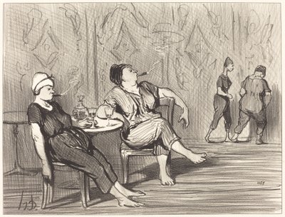I baren af Honoré Daumier
