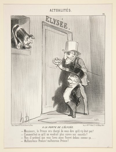 Ved døren til af Honoré Daumier