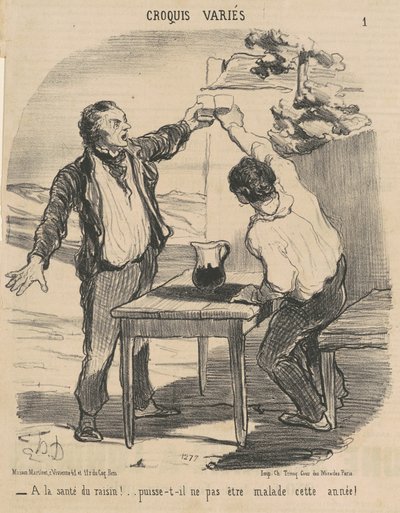 Til druens sundhed! ... af Honoré Daumier