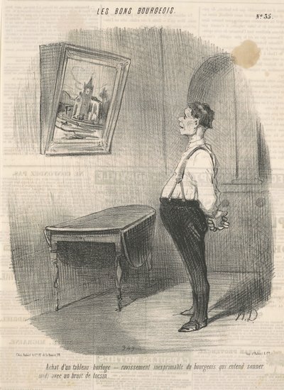 Køb af et urtavle af Honoré Daumier