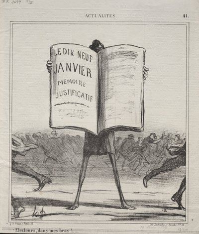 Aktualiteter (nr. 41): Valgmænd, i mine arme!... af Honoré Daumier