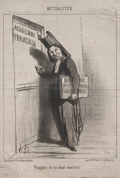 Aktualiteter (nr. 41): Bank på, og den åbner for dig! af Honoré Daumier