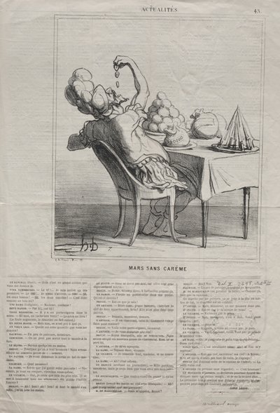 Aktualiteter (nr. 43): Marts uden fastelavn af Honoré Daumier