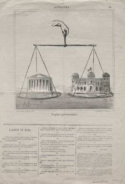 Aktualitet nr. 10: Parlamentarisk regime, 1870. af Honoré Daumier