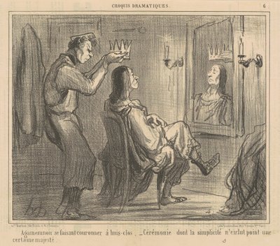 Agamemnon bliver kronet bag lukkede døre af Honoré Daumier