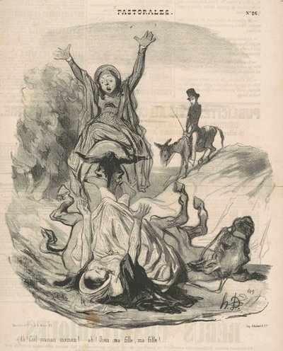 Ah! Himlen mor mor... Ah! Gud min datter... af Honoré Daumier