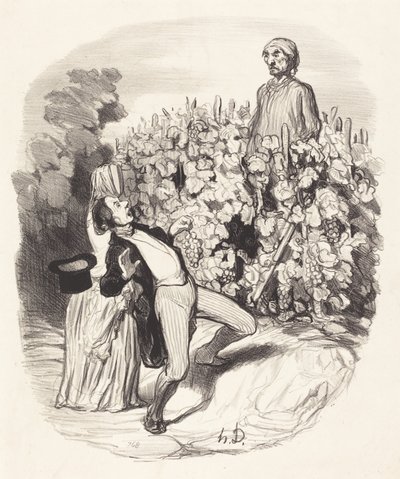 Ah! Saperlotte, jeg tror, ​​vi er i klemme! af Honoré Daumier