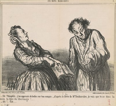 Ah! Théophile ... jeg lærte nogle smukke ting ... af Honoré Daumier