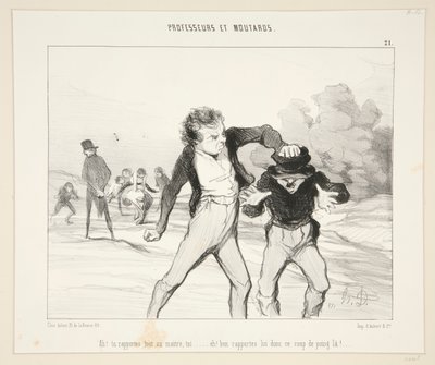 Ah! Rapporterer du alt til mesteren? - #21 af professorer og sennep af Honoré Daumier