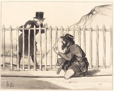 Ah! godt... konvojen... kan smigre sig selv for at undslippe det... af Honoré Daumier