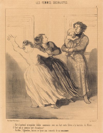 Ah! Han hævder at hjælpe med at gå ... af Honoré Daumier
