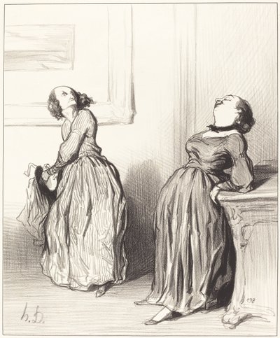 Ah, du opdager, at min sidste roman ikke er helt... af Honoré Daumier