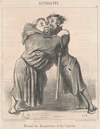 Alliance af bonapartister og kapuciner af Honoré Daumier