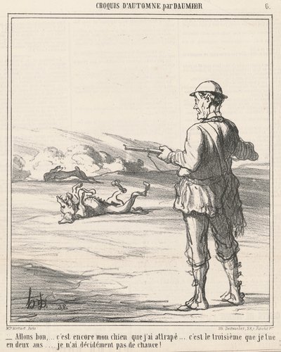Kom nu, det er min hund igen... af Honoré Daumier