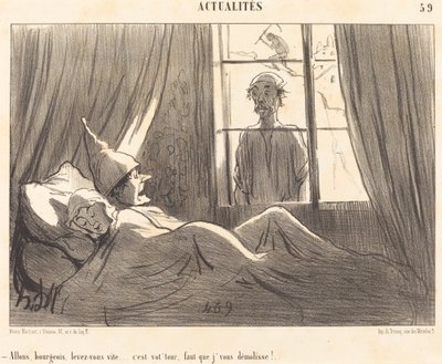 Kom så bourgeois, rejs dig hurtigt... af Honoré Daumier