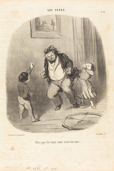 Kom nu, far... mere... toogtredive omgange!... af Honoré Daumier