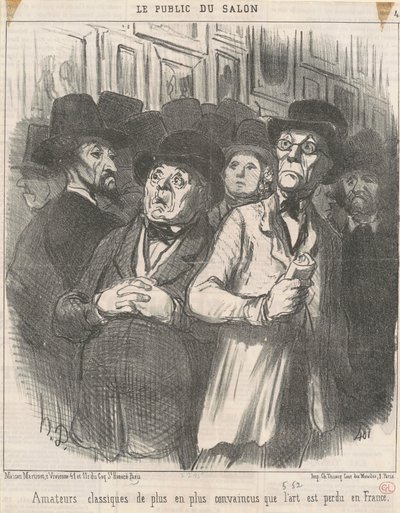Overbeviste klassiske entusiaster af Honoré Daumier