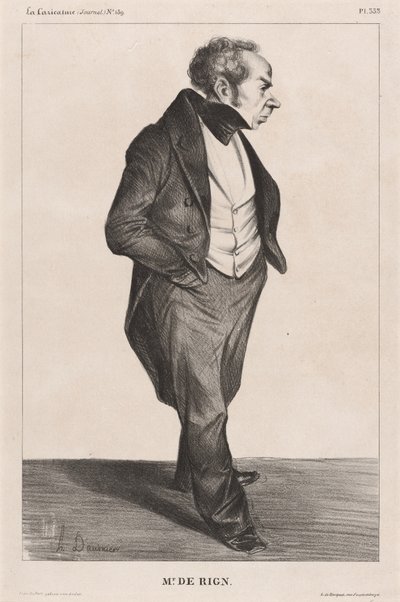Amiral de Rigny af Honoré Daumier