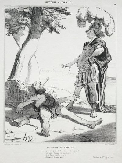Ancient History, plade 20: Alexander og Diogenes af Honoré Daumier