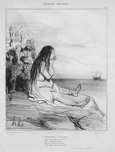 Ancient History, plade 24: The Abandonment of Ariadne, 4. september 1842. af Honoré Daumier