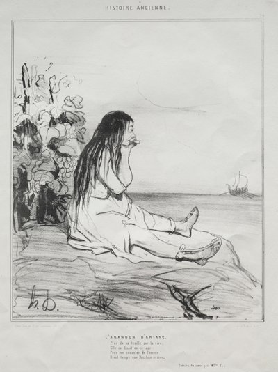 Ancient History, plade 24: The Abandonment of Ariadne, 4. september 1842. af Honoré Daumier