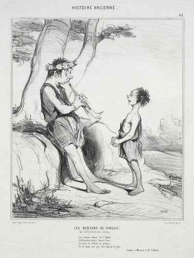 Ancient History, plade 48: Hyrderne fra Virgil af Honoré Daumier