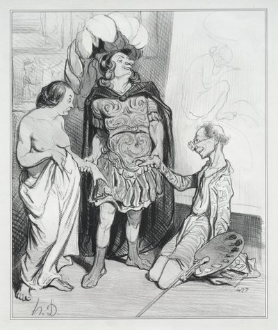 Apelles og Campaste af Honoré Daumier