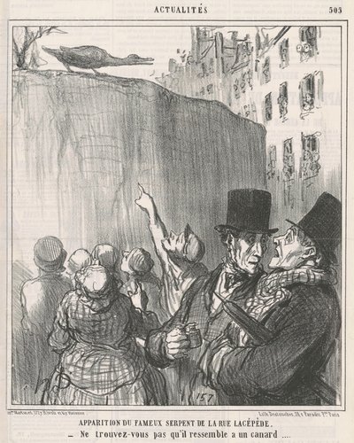Udseende af ... slangen af ​​rue Lacépède af Honoré Daumier