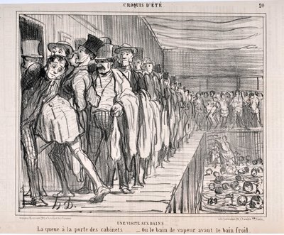 Kunstværk af Honore Daumier (1808-1879) Charivari stammer fra 1858: Serie CRUQUIS D