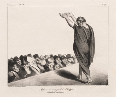 Athenerne Pas på Philip! (Demosthenes til athenerne) af Honoré Daumier