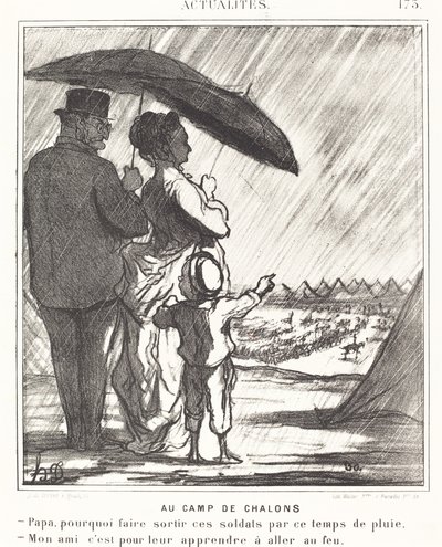 På Camp de Chalons af Honoré Daumier