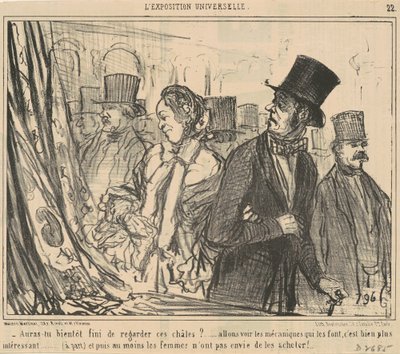 Er du snart færdig med at kigge på de sjaler? af Honoré Daumier