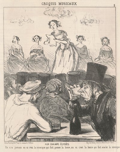 Til Champs Elysees af Honoré Daumier
