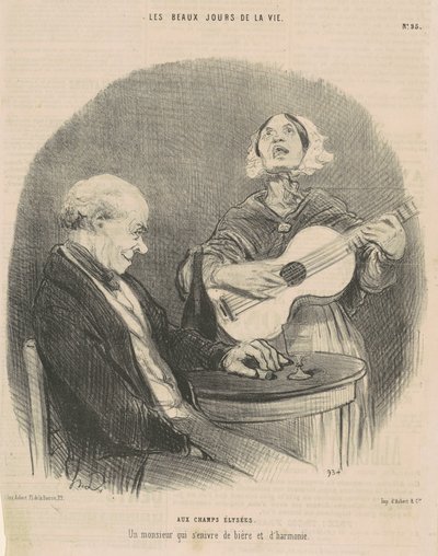 Til Champs Elysees af Honoré Daumier