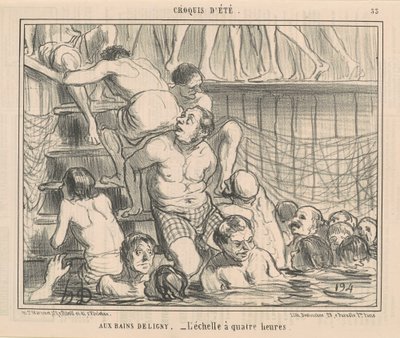 Ved Deligny-badene af Honoré Daumier