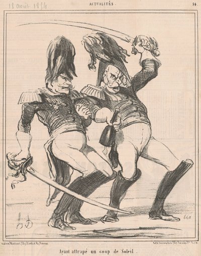 Efter at have fået en solskoldning af Honoré Daumier