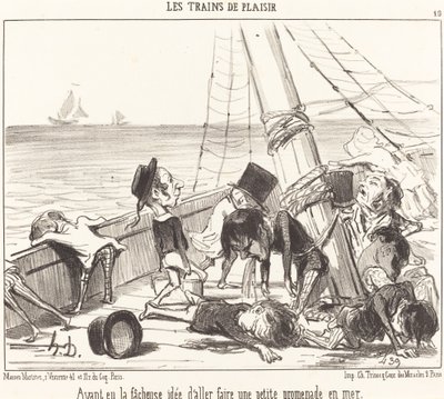 Efter at have haft den uheldige idé at tage... til søs af Honoré Daumier