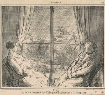 Efter at have haft ... ideen om at gå ... af Honoré Daumier