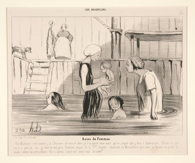 Kvinders bade. Ja frue, det af Honoré Daumier