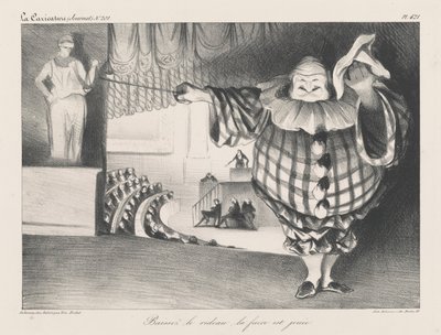Sænk gardinet, farsen er slut af Honoré Daumier