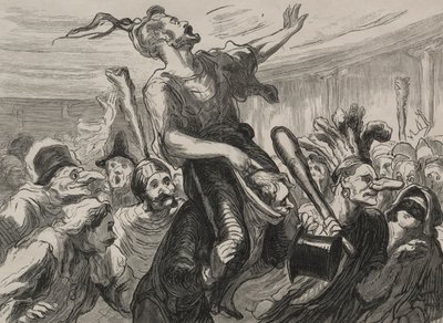Opera Ball: længe leve flambarterne. af Honoré Daumier