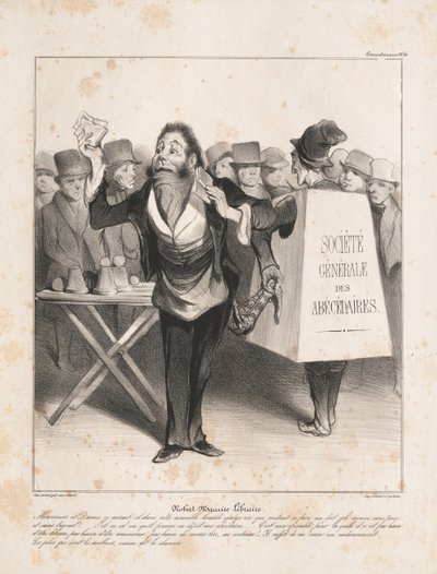 Caricaturana: Pl. 14, Robert Macaire Boghandler Caricaturana: Pl. 14, Robert Macaire Boghandler, 183 af Honoré Daumier