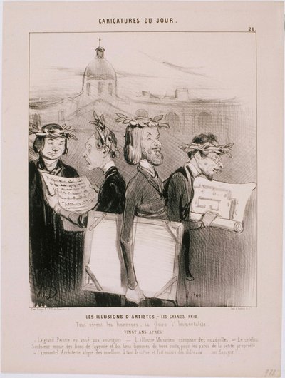 Dagens karikaturer - kunstneres illusioner af Honoré Daumier
