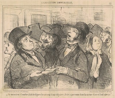 Denne Monsieur Courbet, gør figurer ... vulgære ... af Honoré Daumier