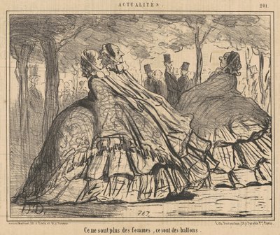 De er ikke længere kvinder, de er balloner af Honoré Daumier