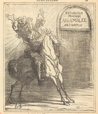 Denne stakkels Ludvig XIV tror ikke sine øjne af Honoré Daumier