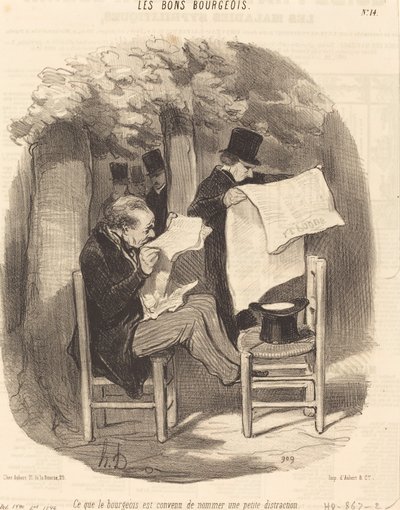 Hvad de borgerlige gik med til at kalde en... distraktion af Honoré Daumier