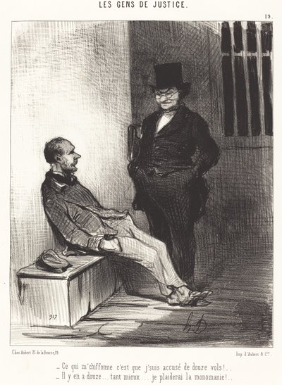 Det der generer mig er... tolv flyvninger!... af Honoré Daumier