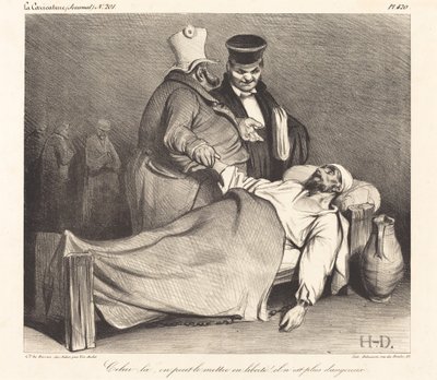 Denne, vi kan sætte ham fri! (Denne kan vi sætte fri! Han er ikke længere farlig!) af Honoré Daumier